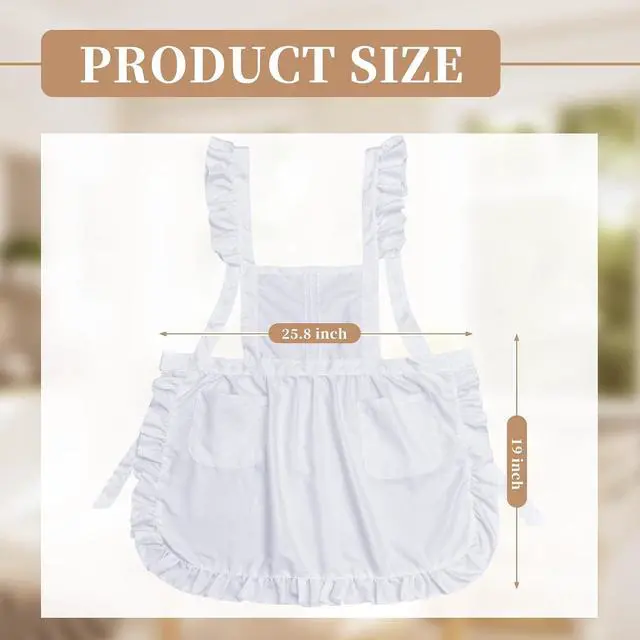 Alt view image 2 of 7 - Geyoga Women Apron with Pockets Waist Apron