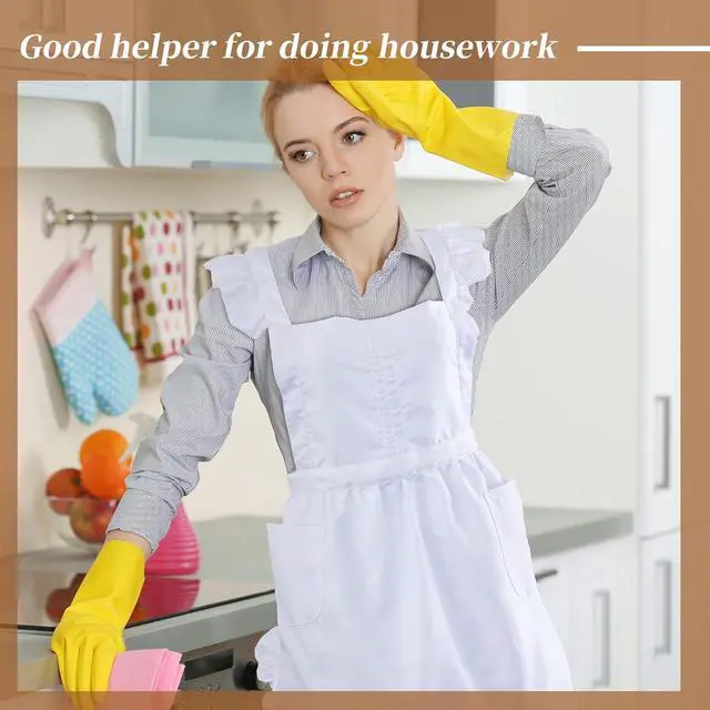 Alt view image 7 of 7 - Geyoga Women Apron with Pockets Waist Apron