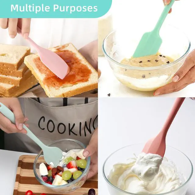 Alt view image 4 of 7 - 3 Pcs Silicone Spatula Set, Small Rubber Spatulas Silicone Heat Resistant Kitchen Tools for Flexible and Suitable for Kitchen Baking, Cooking, Stirring, and Scraping Seamless One Piece Design (3)