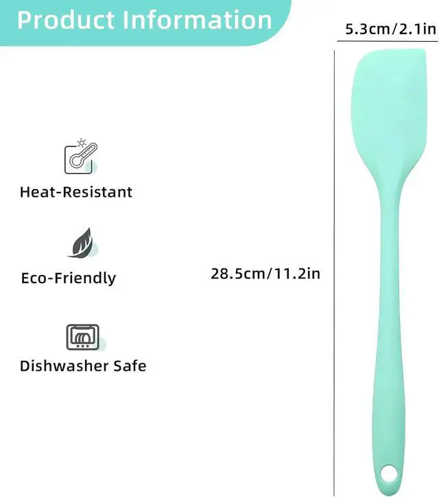 Alt view image 2 of 7 - 3 Pcs Silicone Spatula Set, Small Rubber Spatulas Silicone Heat Resistant Kitchen Tools for Flexible and Suitable for Kitchen Baking, Cooking, Stirring, and Scraping Seamless One Piece Design (3)