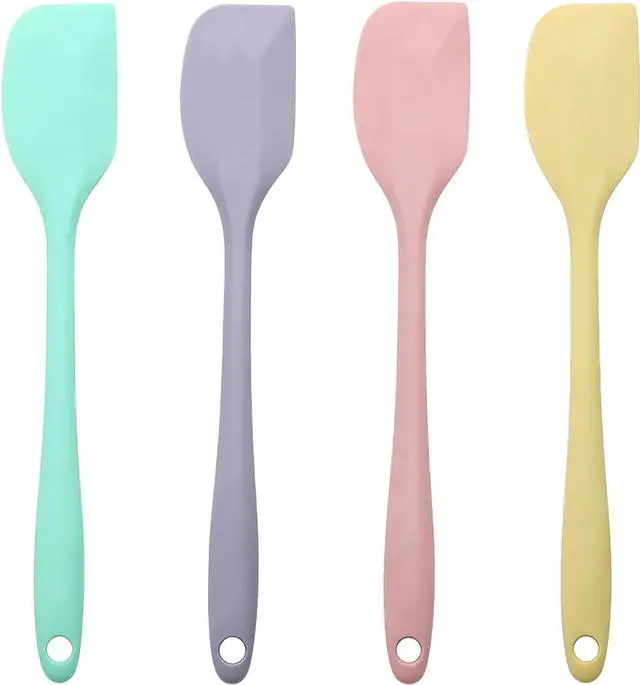 Main image of 4 Pcs Silicone Spatula Set, Small Rubber Spatulas Silicone Heat Resistant Kitchen Tools for Flexible and Suitable for Kitchen Baking, Cooking, Stirring, and Scraping Seamless One Piece Design (4)