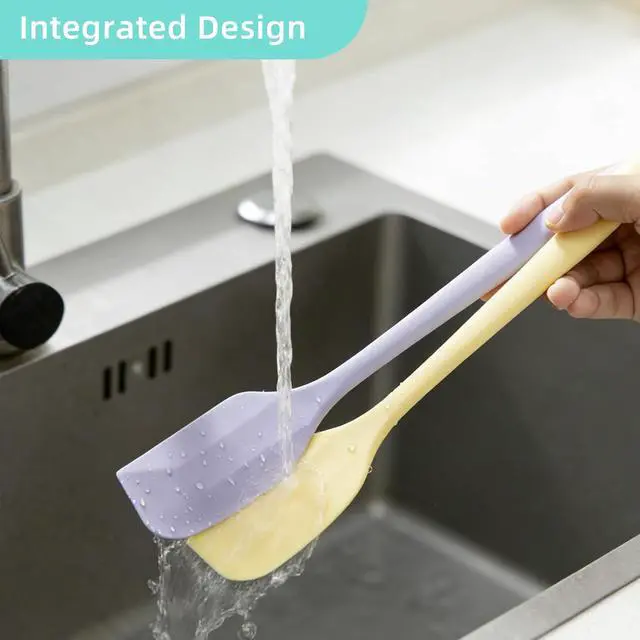 Alt view image 7 of 7 - 3 Pcs Silicone Spatula Set, Small Rubber Spatulas Silicone Heat Resistant Kitchen Tools for Flexible and Suitable for Kitchen Baking, Cooking, Stirring, and Scraping Seamless One Piece Design (3)