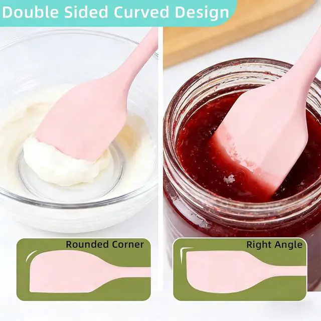 Alt view image 5 of 7 - 3 Pcs Silicone Spatula Set, Small Rubber Spatulas Silicone Heat Resistant Kitchen Tools for Flexible and Suitable for Kitchen Baking, Cooking, Stirring, and Scraping Seamless One Piece Design (3)