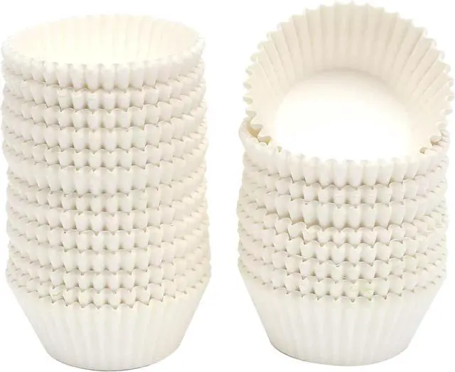 Main image of qiqee White Cupcake Liners, 300 Count, Jumbo Size