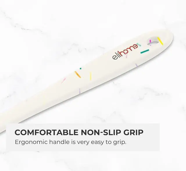 Alt view image 5 of 7 - Elihome Mini Silicone Spatula - Non-Stick Heat Resistant Kitchen Spatula - Perfect for Baking, Cooking, Scraping, and Mixing - Mini - 8.9 IN, Sprinkles