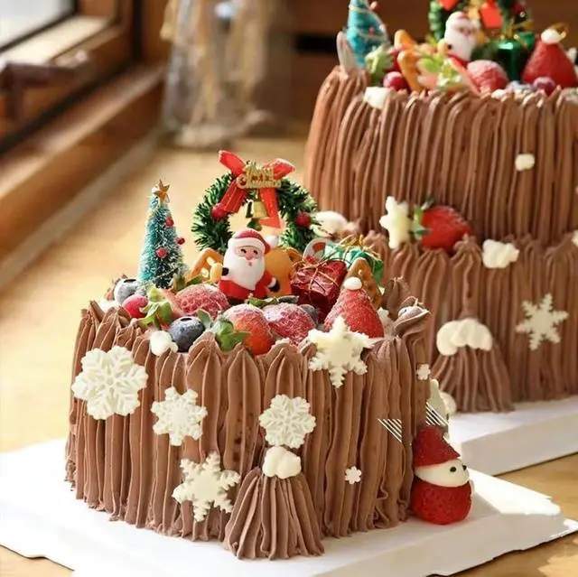 Alt view image 7 of 7 - Snowflake Silicone Fondant Mold Baking Molds for Christmas Chocolate Dessert Candy Cake Decoration 2pcs