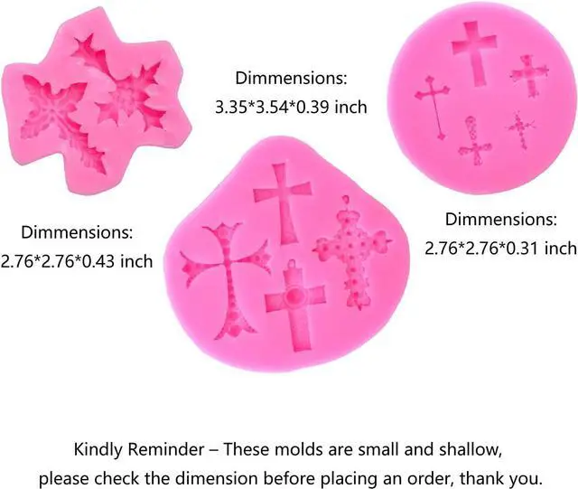 Alt view image 4 of 6 - ScivoKaval Baptism Cross Cake Silicone Mold Cake Decorations Baptism Cake Toppers Baking Mould for Baptism Party Supplies and Baby Shower
