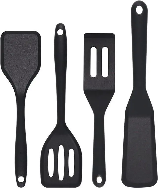 Main image of Silicone Mini Spatula 4PCS, Small Silicone Turners for Kitchen Use | Easy to Clean, Flexible, Reusable, Hangable, Nonstick