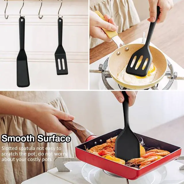 Alt view image 6 of 6 - Silicone Mini Spatula 4PCS, Small Silicone Turners for Kitchen Use | Easy to Clean, Flexible, Reusable, Hangable, Nonstick