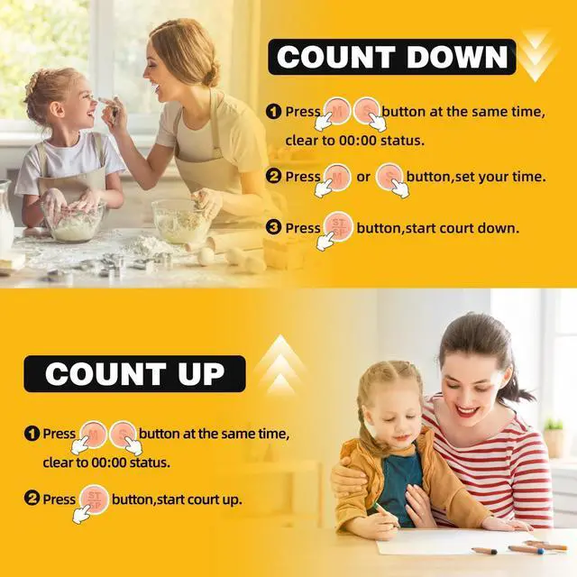 Alt view image 7 of 7 - Digital Timer for Kids Classroom Timers for Teachers 2 Pack Pink Purple | Large Screen, Strong Magnetic, Loud Alarm, Teacher Supplies
