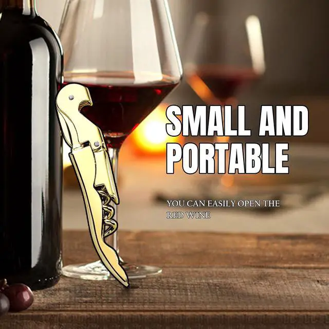 Alt view image 2 of 7 - Waiters Corkscrew Professional Wine openers,stainless steel Wine Key for Restaurant Waiters,Classic All-in-one Corkscrew, Bottle Opener and Foil Cutter