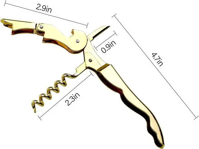 Alt view image 7 of 7 - Waiters Corkscrew Professional Wine openers,stainless steel Wine Key for Restaurant Waiters,Classic All-in-one Corkscrew, Bottle Opener and Foil Cutter