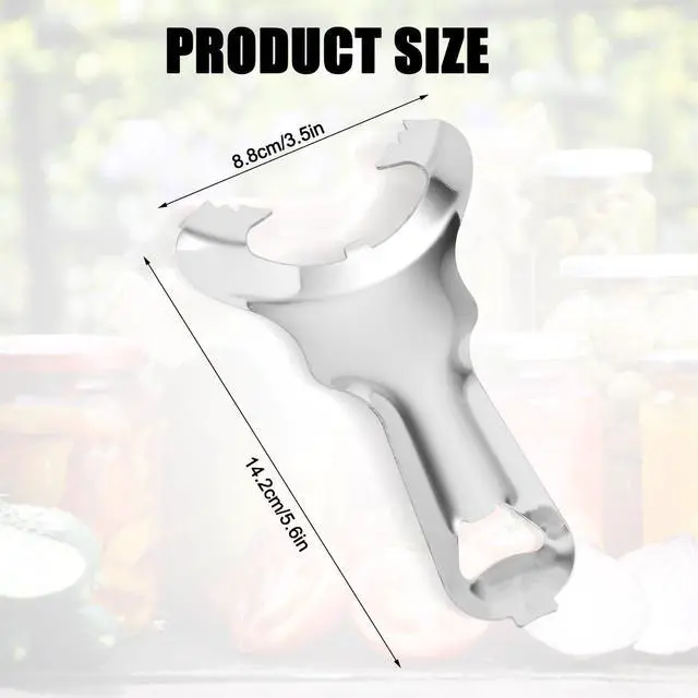 Alt view image 2 of 7 - 2pcs Jar Opener for Mason Jar, Stainless Steel Opener Multifunctional Canning No Lid Dent Or Damage Lid Bottle Handheld Top Remover Tool for People with Weak Hands