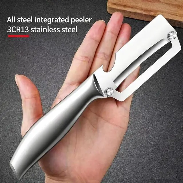 Alt view image 2 of 6 - Stainless Steel Vegetable Fruit Peeler with Bottle Opener - Multifunctional Vegetable Peeler for Kitchen - Bladed Food Peeler