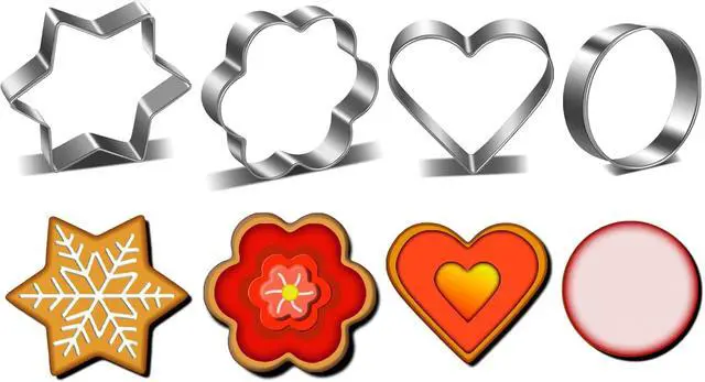 Alt view image 2 of 7 - Metal Cookie Cutters Set- Heart, Star, Round, Flower - 12Pcs Cookie Cutters - Heart Star Cookie Cutter Round Small Cutter Flower Cookie Cutter for Baking