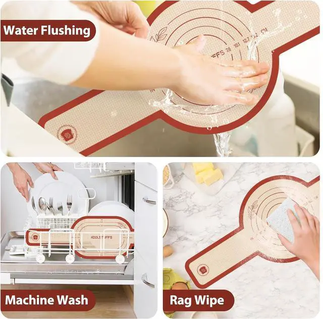 Alt view image 5 of 7 - Koolstuffs Silicone Bread Sling for Dutch Oven, 2 Pack Oval & Round | Nonstick, Reusable and Easy to Clean, Sourdough Tools & Baking Supplies, Oval and Round, Red