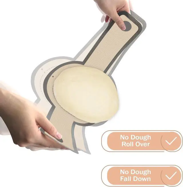 Alt view image 3 of 7 - Koolstuffs Sourdough Silicone Bread Sling for Dutch Oven, 2 Pack | Long Handles for Dough Transfer, Nonstick Bread Release, Dishwasher Cleanup, Flexible Reusable Design, Round, Gray
