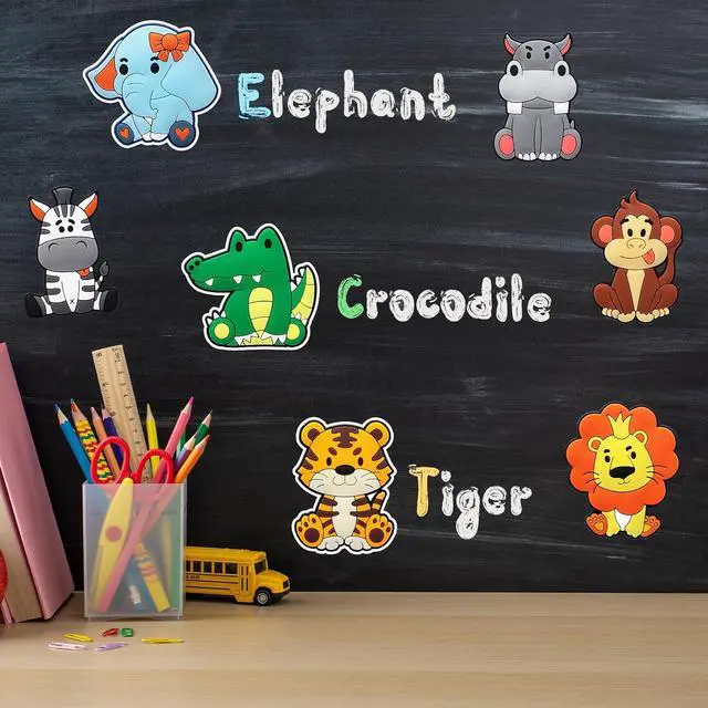 Alt view image 5 of 7 - DMIGHT Fridge Magnets for Toddlers 1-3, Animal Refrigerator Magnet for Kids, Baby Educational Gift, Full Back Magnetic Kids Magnets
