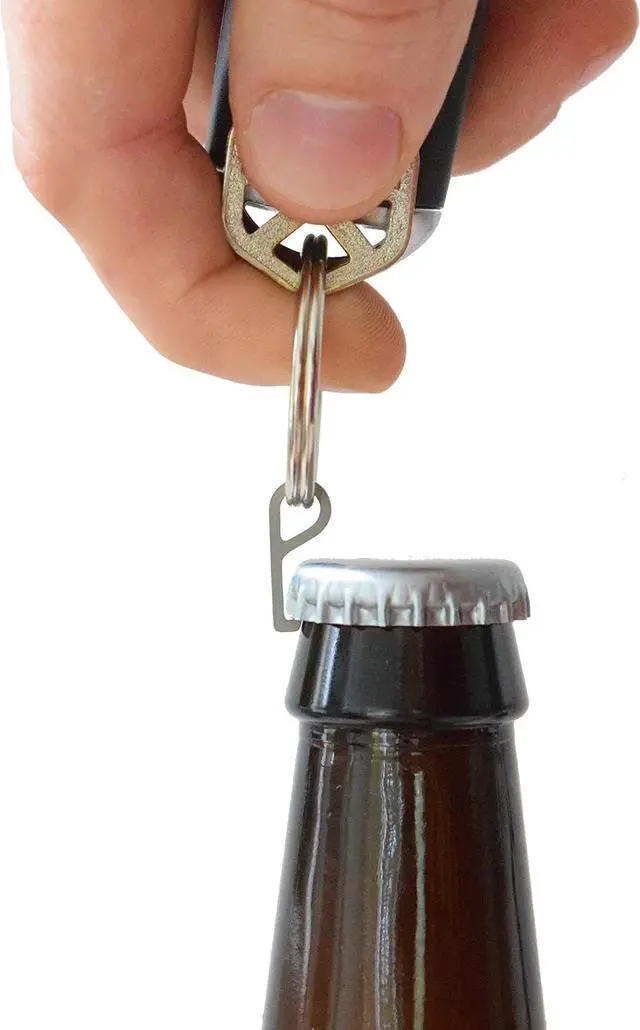 Main image of Gear Infusion Pry.Me Tiny Titanium Beer Bottle Opener with Stainless Steel Key Ring - Made in the USA