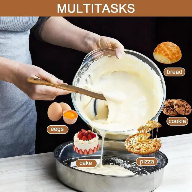 Alt view image 3 of 7 - 2Pcs Wooden Spurtle for Sourdough Starter, Mixing, Reaching Bottom of Jar, Dough Whisk, Long Handle Spatula, Kitchen Tools for NonStick Cookware, Baking & Cooking Utensils