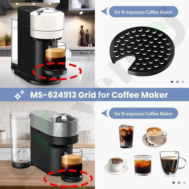 Alt view image 2 of 7 - MS-624913 Grid for Coffee Maker Compatible With Expresso Grinder Krups Nespresso Vertuo Next, Nespresso Vertuo Next - Easy to clean