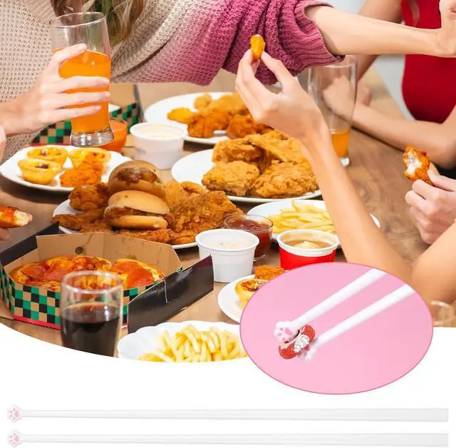 Alt view image 3 of 7 - Ymapinc 2 Pairs Cute Cat Paw Chopsticks - Reusable Kitty Themed Cute Chopsticks with Fun Design, Cat Themed Birthday Gifts for Girlfriends & Daughter