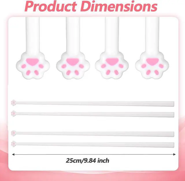 Alt view image 2 of 7 - Ymapinc 2 Pairs Cute Cat Paw Chopsticks - Reusable Kitty Themed Cute Chopsticks with Fun Design, Cat Themed Birthday Gifts for Girlfriends & Daughter