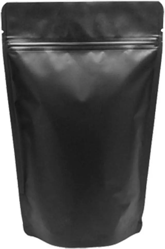 Main image of Matte Black Resealable Zip Mylar Bag Food Storage Aluminum Foil Bags Smell Proof Pouches 50pcs (4.33x6.69 in)