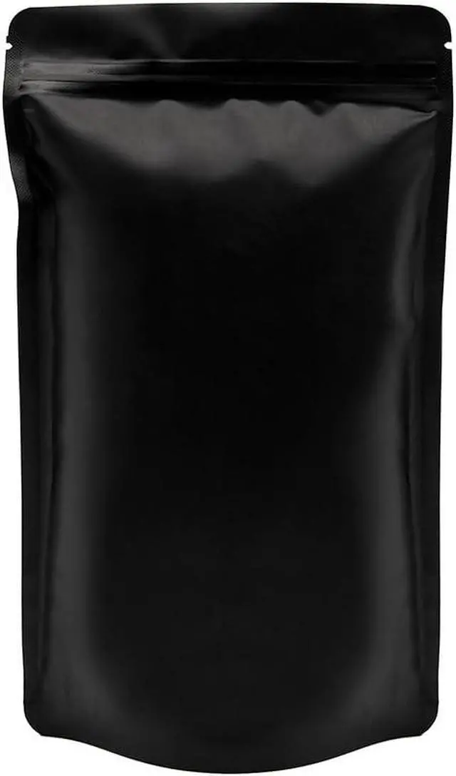 Alt view image 5 of 6 - Matte Black Resealable Zip Mylar Bag Food Storage Aluminum Foil Bags Smell Proof Pouches 50pcs (4.33x6.69 in)