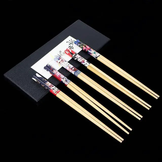 Alt view image 2 of 7 - EXZACT Bamboo Chopsticks Gift Set 5 Pairs Handmade Box Lucky Cat | Natural Bamboo Tableware Gift Box for Sushi Ramen Rice Dumplings and Family Dining Home Japanese Style Fortune Cat