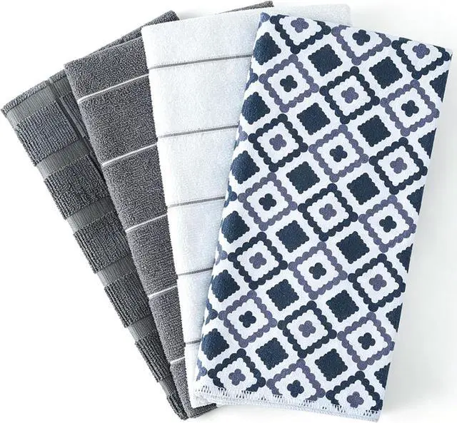 Main image of HYER KITCHEN Dish Towels - Soft, Super Absorbent and Lint Free Kitchen Towels - Dish Towels for Drying Dishes - Decoration for Kitchen and Home - 4Pack, 26 x 16 Inch