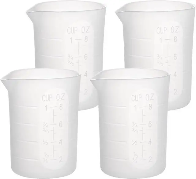 Main image of Gartful 250ml Silicone Measuring Cups, 4 PCS Large Nonstick Reusable Silicone Mixing Cups Durable Easy Clean for Epoxy Resin, Casting Molds, Stain Jewelry Making, Waxing, DIY, Art, Craft