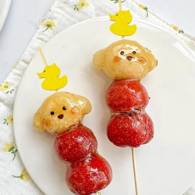 Alt view image 3 of 7 - 100Pcs Yellow Duck Party Decorations Toothpicks for Appetizer Yellow Duck Birthday Decorations Cocktail Picks for Cake Dessert Food Fruit Party Decorations