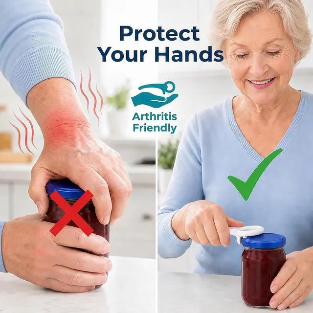 Alt view image 3 of 7 - 6 Pack Jar Key Opener for Weak Hands Seniors, Jar Lid Opener Vacuum Seal Popper Tool, Plastic Manual Jar Opener for Arthritis and Carpal Tunnel Relief, Kitchen Bottle Opener