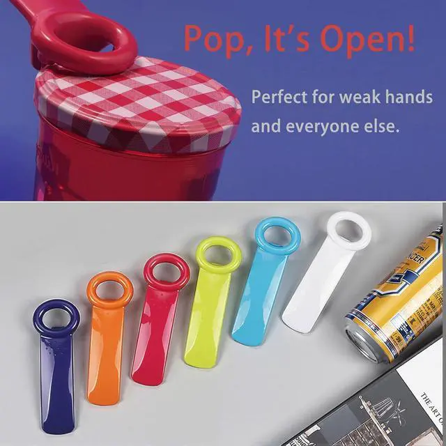 Alt view image 7 of 7 - 6-Pack Jar Key Lid Opener for Weak Hands & Seniors, Crown Bottle Opener | Vacuum Seal Popper with Long Easy-Grip Handle for Jar Lids & Crown Caps, Kitchen Prep, Picnics, Parties and Everyday Use
