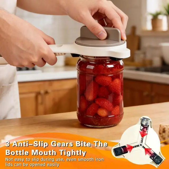 Alt view image 2 of 7 - Jar Opener for Seniors Non-Slip Multi Lid Opener | Opens jars, bottles and lids with less effort Adjustable design fits multiple lid sizes Ideal for seniors and weak hands