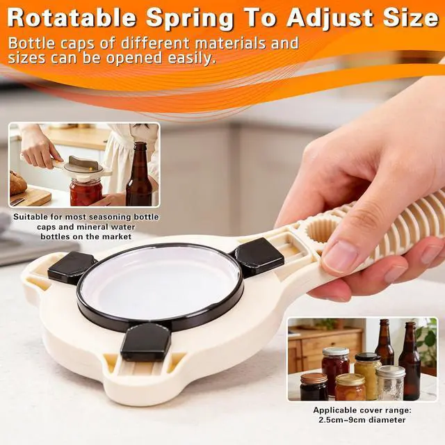 Alt view image 5 of 7 - Jar Opener for Seniors Non-Slip Multi Lid Opener | Opens jars, bottles and lids with less effort Adjustable design fits multiple lid sizes Ideal for seniors and weak hands
