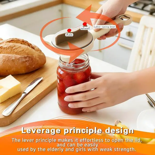 Alt view image 3 of 7 - Jar Opener for Seniors Non-Slip Multi Lid Opener | Opens jars, bottles and lids with less effort Adjustable design fits multiple lid sizes Ideal for seniors and weak hands