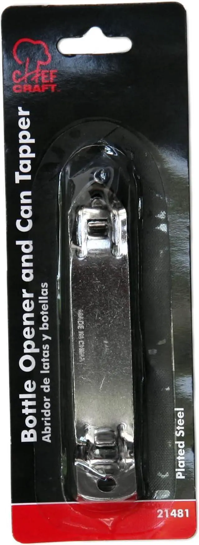 Alt view image 2 of 2 - Chef Craft Select Iron Plated Bottle Opener, 4.25 inches in length, Gray (Pack of 2)