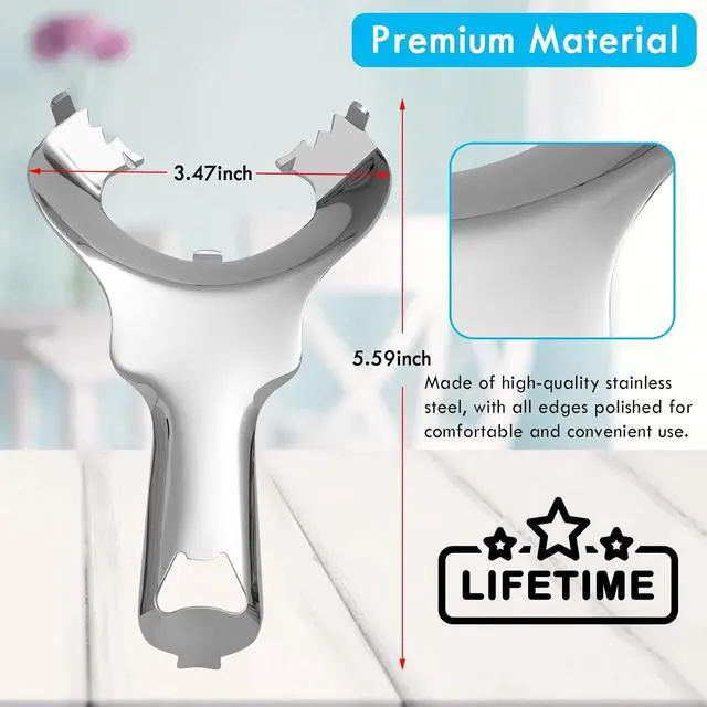 Alt view image 2 of 7 - Mason Jar Opener for Canning Lids No Dents or Damage, Canning Supplies,2PCS | Canning Tools Multi-Purpose for Bottle Opener and Various Lids Canning Jar Opener,Easy Twist Manual Handheld Top Remover