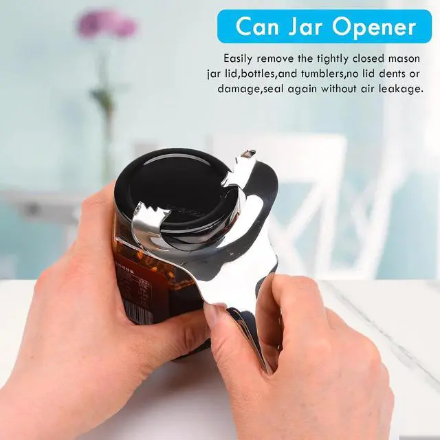 Alt view image 4 of 7 - Mason Jar Opener for Canning Lids No Dents or Damage, Canning Supplies,2PCS | Canning Tools Multi-Purpose for Bottle Opener and Various Lids Canning Jar Opener,Easy Twist Manual Handheld Top Remover