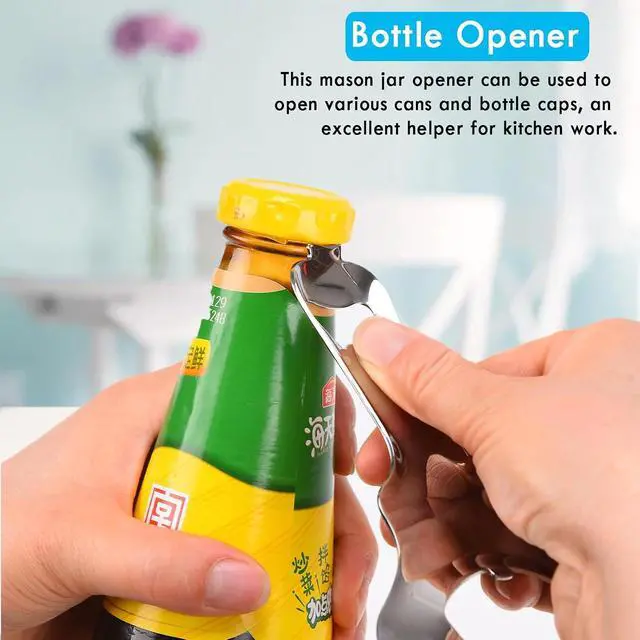 Alt view image 5 of 7 - Mason Jar Opener for Canning Lids No Dents or Damage, Canning Supplies,2PCS | Canning Tools Multi-Purpose for Bottle Opener and Various Lids Canning Jar Opener,Easy Twist Manual Handheld Top Remover