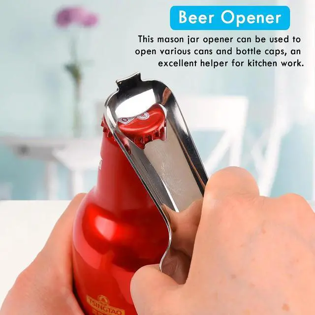 Alt view image 6 of 7 - Mason Jar Opener for Canning Lids No Dents or Damage, Canning Supplies,2PCS | Canning Tools Multi-Purpose for Bottle Opener and Various Lids Canning Jar Opener,Easy Twist Manual Handheld Top Remover