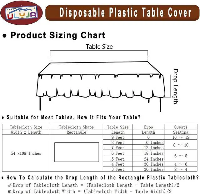 Alt view image 6 of 7 - PARTY ULYJA Teal Tablecloths Plastic 3-Pack Premium 54 Inches x 108 Inches Disposable Table Covers Decorative Table Cloths for Rectangle Tables