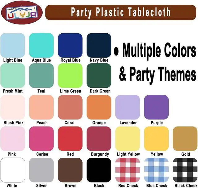 Alt view image 7 of 7 - PARTY ULYJA Teal Tablecloths Plastic 3-Pack Premium 54 Inches x 108 Inches Disposable Table Covers Decorative Table Cloths for Rectangle Tables