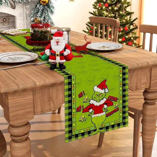 Alt view image 3 of 6 - Christmas Table Runner Xmas Winter Holiday Decorations for Home | Packing List:1 Pc Table Runner; Size:13×72 Inches Long; Material:Polyester; Perfect for Dining Room Table Decor