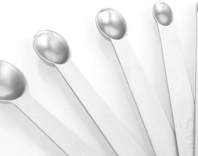 Alt view image 4 of 5 - Brccee AC Measuring Spoons Set of 5, (tad, dash, pinch, smidgen and drop) Mini Stainless Steel Measuring Spoons