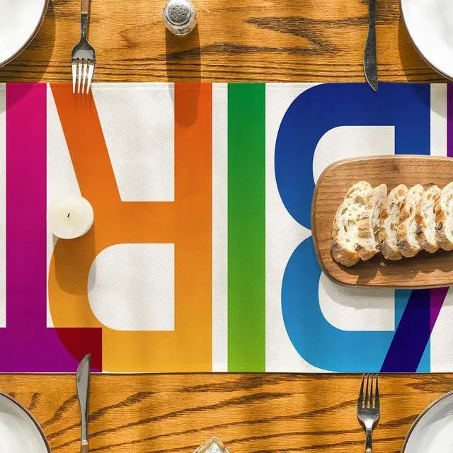 Alt view image 7 of 7 - Artoid Mode Colorful Happy Birthday Table Runner, Seasonal Kitchen Dining Table Decoration for Home Party Decor 13x72 Inch
