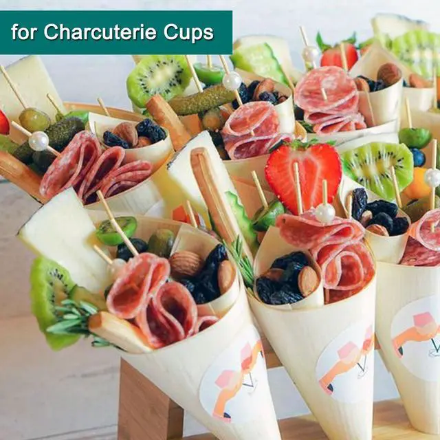 Alt view image 3 of 7 - 100 PCS 4.7 Inch White Pearl Cocktail Picks Skewers for Bridal Shower | Fancy Toothpicks for Appetizers, Desserts Fruit, Wedding Decor Bridal Shower Decorations Charcuterie accessories