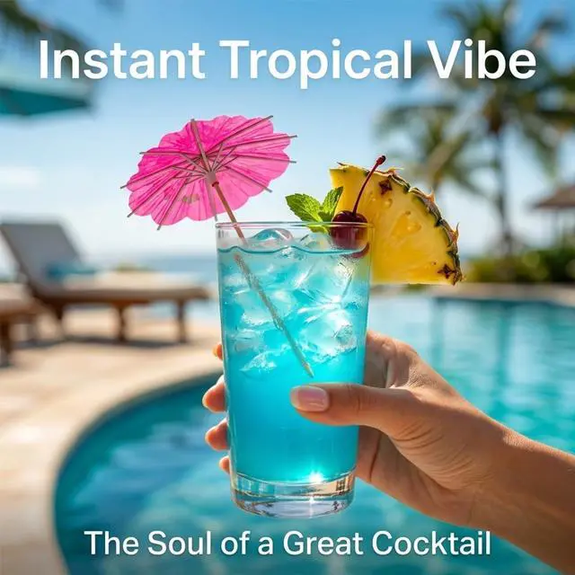 Alt view image 3 of 7 - 100PCS Drink Umbrellas for Cocktail, Party Mini Paper Flower Umbrella Picks | Floral Drink Umbrellas, Tropical Cocktail Umbrella Picks, Hawaiian Luau Party Decorations, Tiki Drink Toppers Skewers